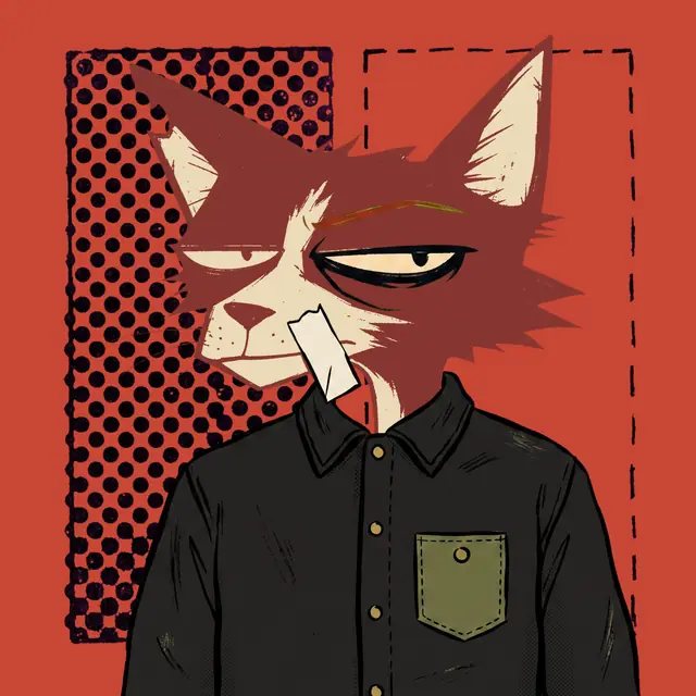Broker #0574, a screenprinted alley cat.
