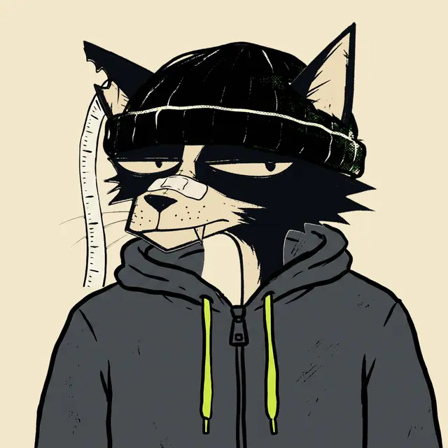 Broker #0575, a screenprinted alley cat.