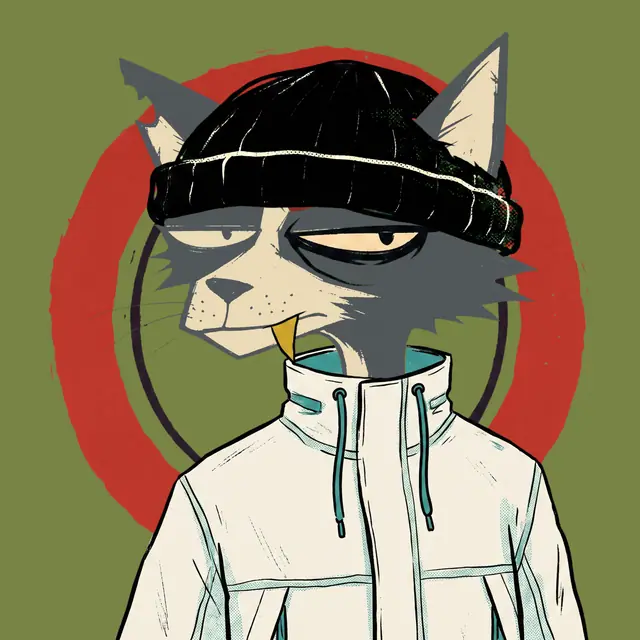 Broker #0578, a screenprinted alley cat.