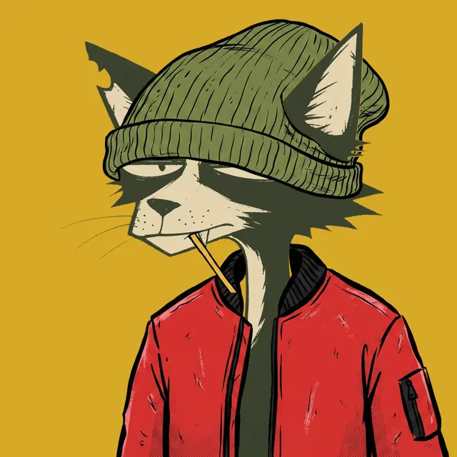Broker #0058, a screenprinted alley cat.