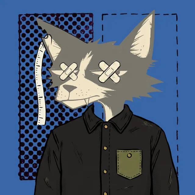 Broker #0581, a screenprinted alley cat.