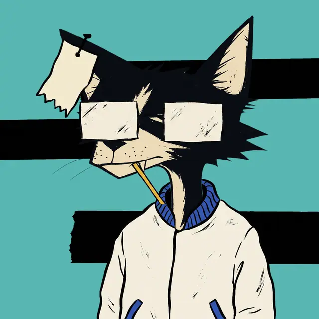 Broker #0591, a screenprinted alley cat.