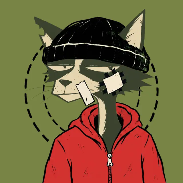 Broker #0597, a screenprinted alley cat.