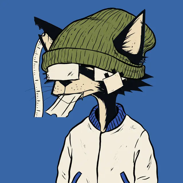 Broker #0603, a screenprinted alley cat.