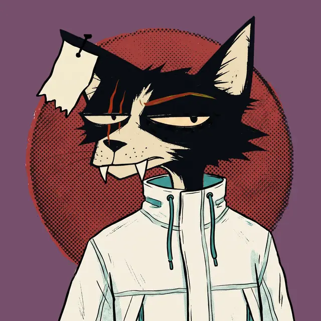 Broker #0604, a screenprinted alley cat.