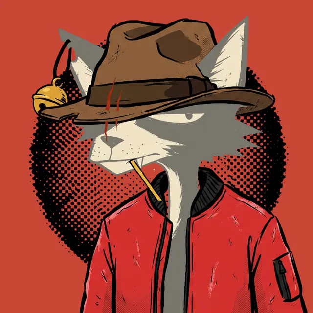 Broker #0606, a screenprinted alley cat.