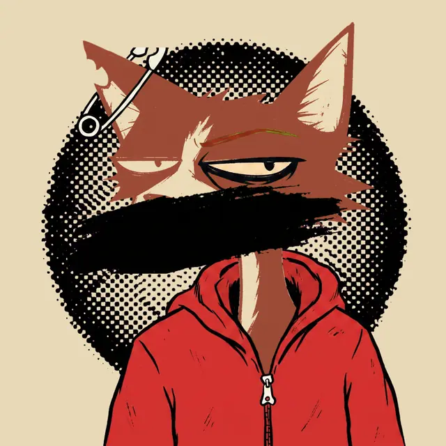 Broker #0608, a screenprinted alley cat.