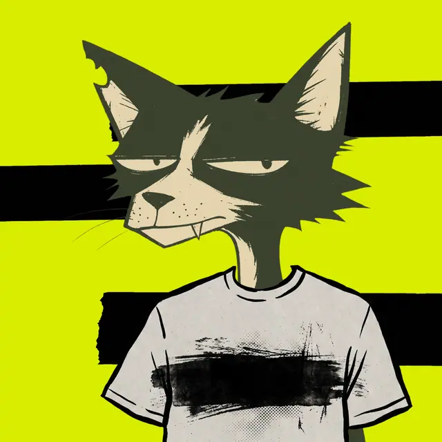 Broker #0612, a screenprinted alley cat.