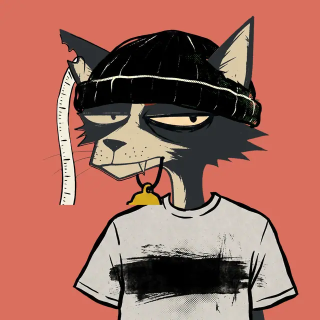 Broker #0613, a screenprinted alley cat.