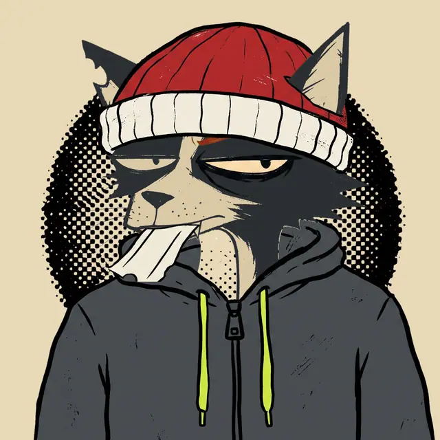 Broker #0616, a screenprinted alley cat.