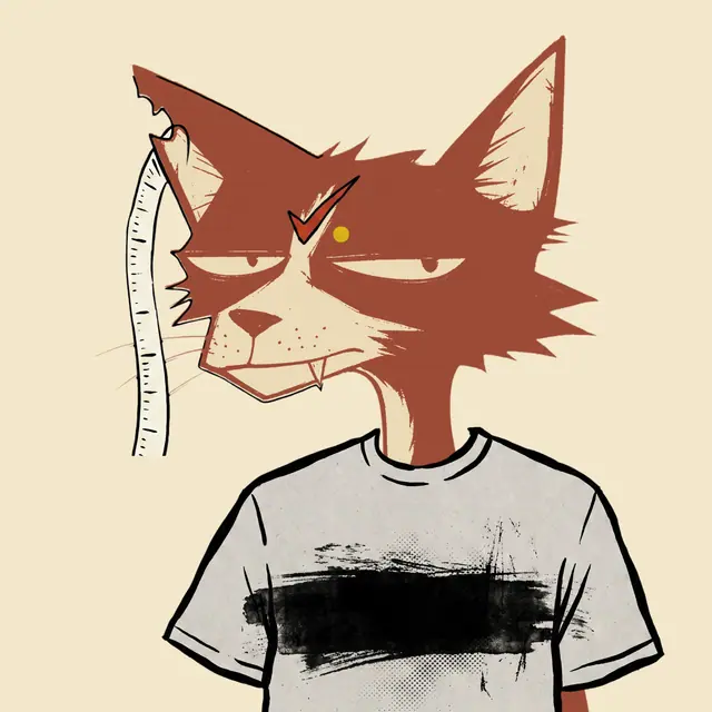 Broker #0617, a screenprinted alley cat.