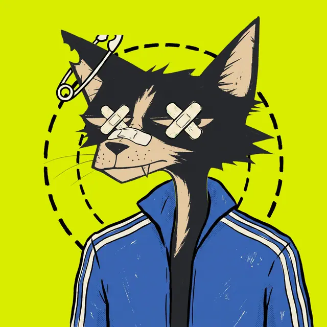 Broker #0619, a screenprinted alley cat.