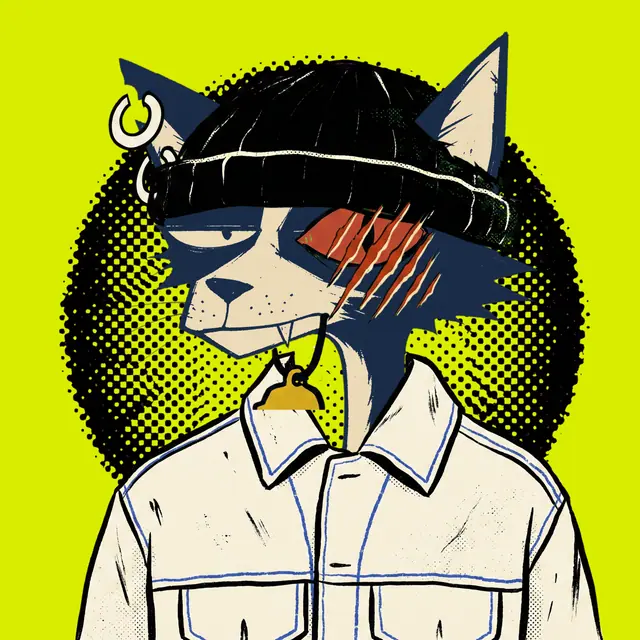 Broker #0063, a screenprinted alley cat.
