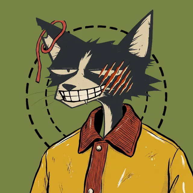 Broker #0633, a screenprinted alley cat.