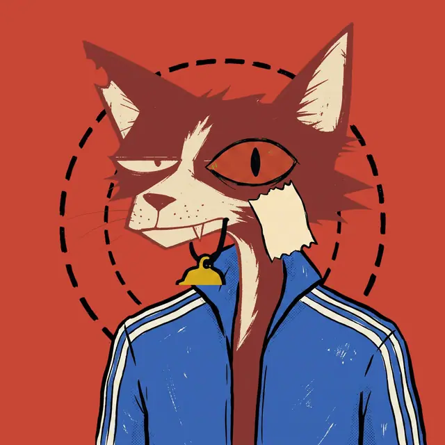 Broker #0636, a screenprinted alley cat.