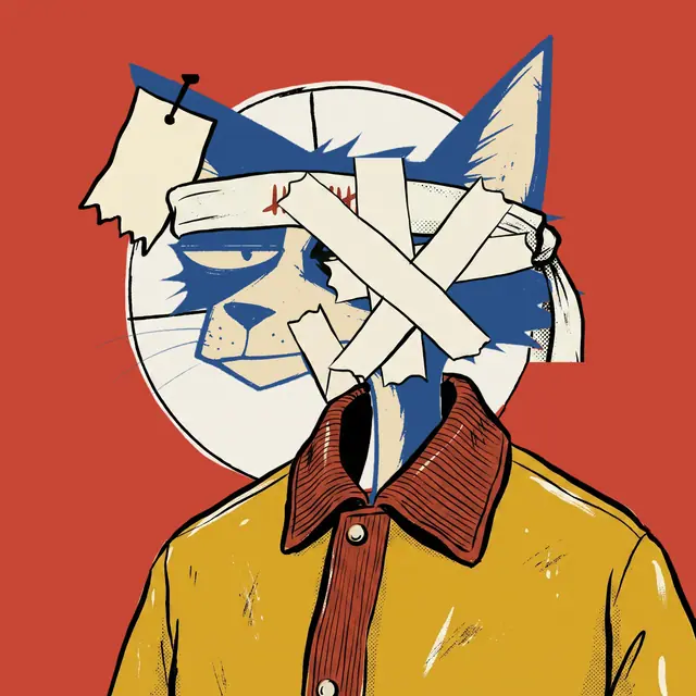 Broker #0638, a screenprinted alley cat.