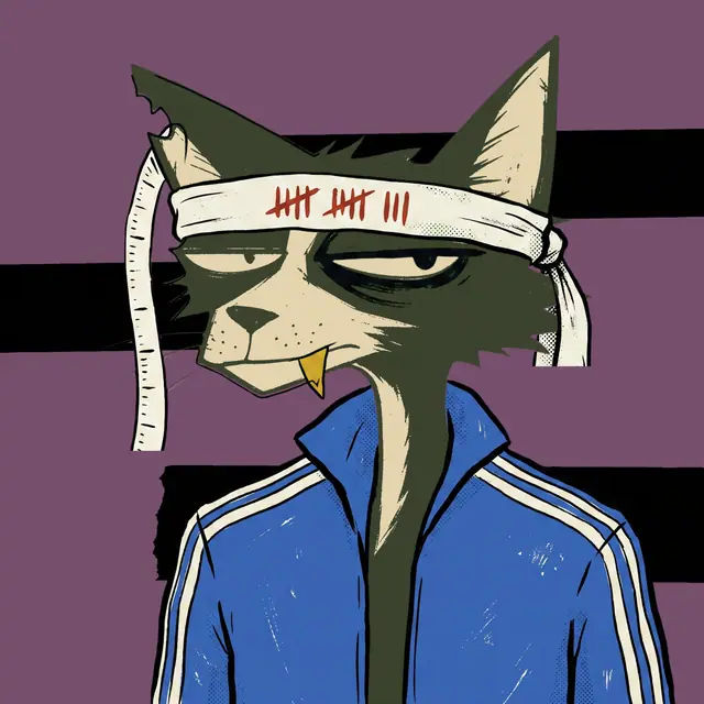 Broker #0641, a screenprinted alley cat.