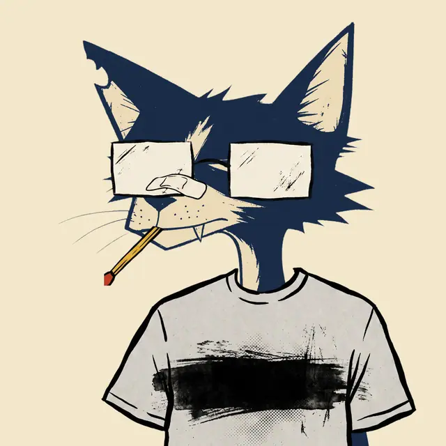 Broker #0644, a screenprinted alley cat.