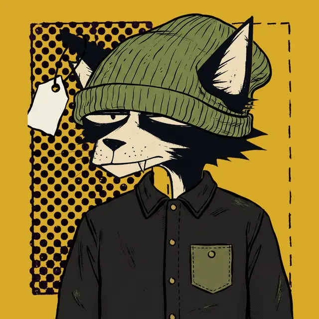 Broker #0648, a screenprinted alley cat.
