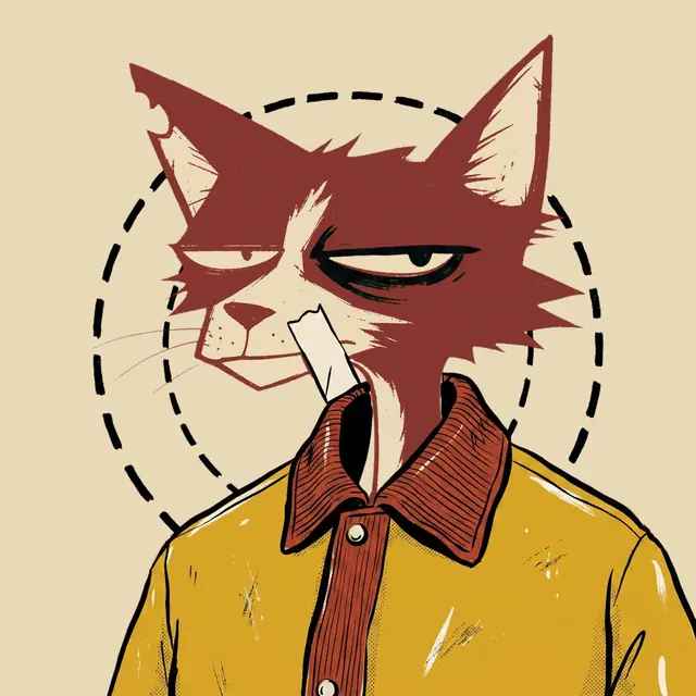 Broker #0652, a screenprinted alley cat.