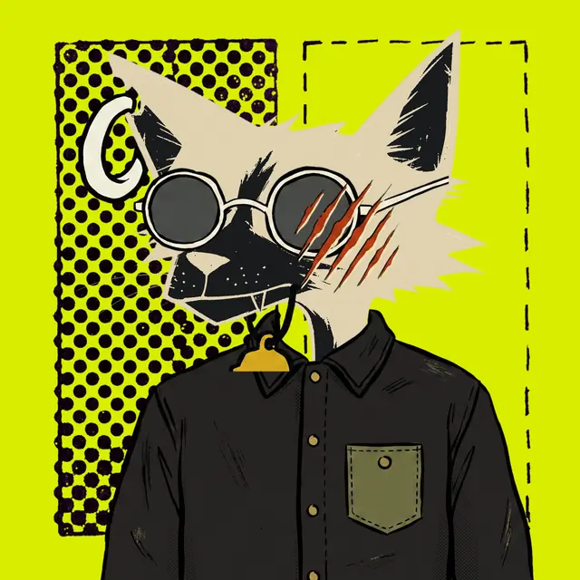 Broker #0655, a screenprinted alley cat.