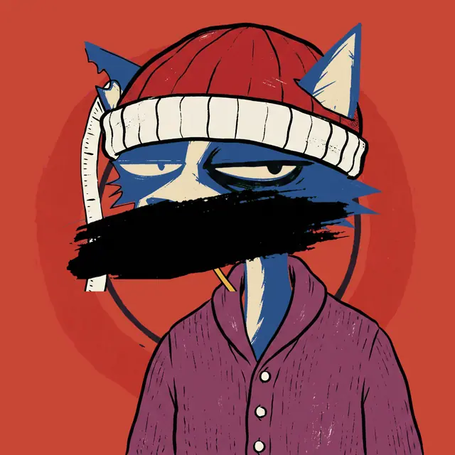 Broker #0658, a screenprinted alley cat.