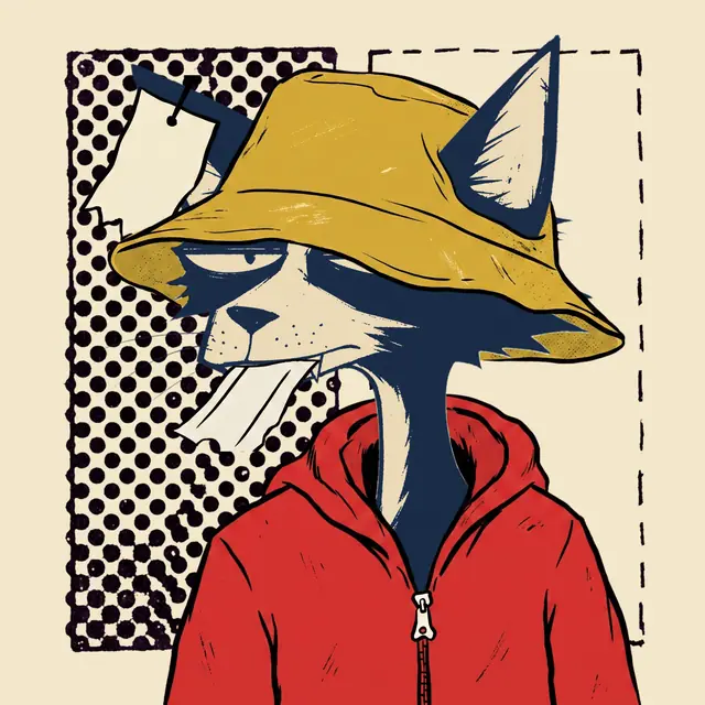 Broker #0660, a screenprinted alley cat.