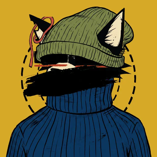Broker #0067, a screenprinted alley cat.