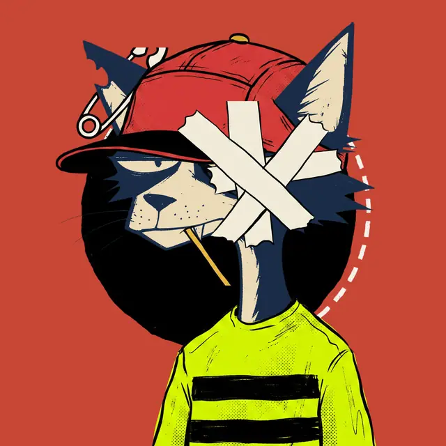Broker #0672, a screenprinted alley cat.