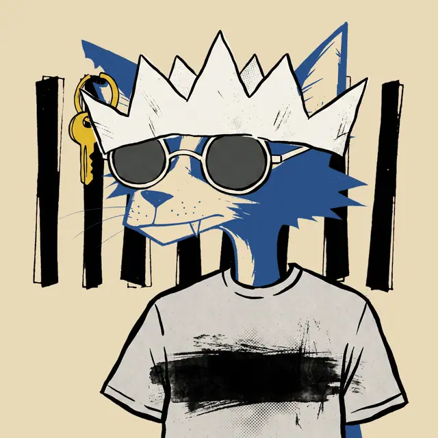 Broker #0677, a screenprinted alley cat.