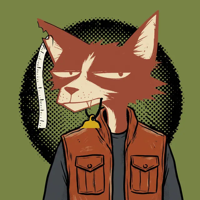 Broker #0068, a screenprinted alley cat.