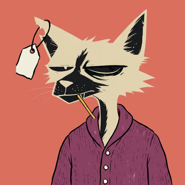 Broker #0683, a screenprinted alley cat.