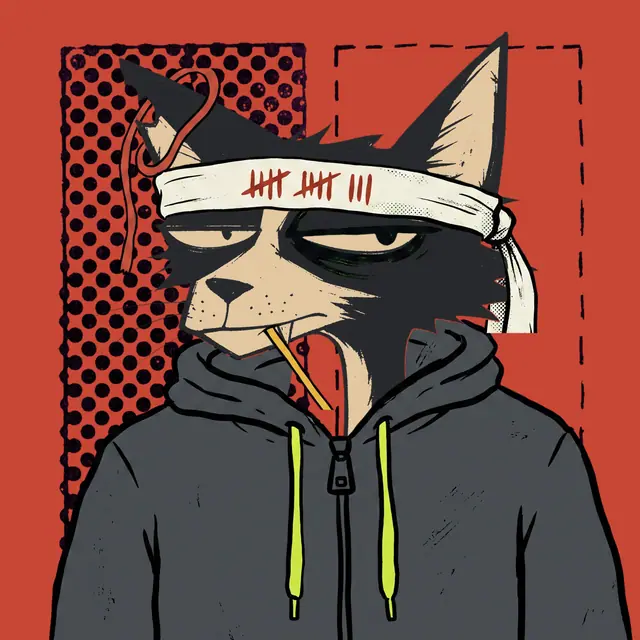 Broker #0686, a screenprinted alley cat.