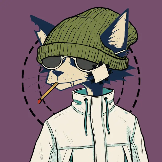 Broker #0691, a screenprinted alley cat.