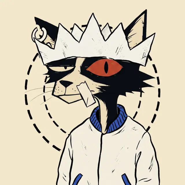 Broker #0695, a screenprinted alley cat.