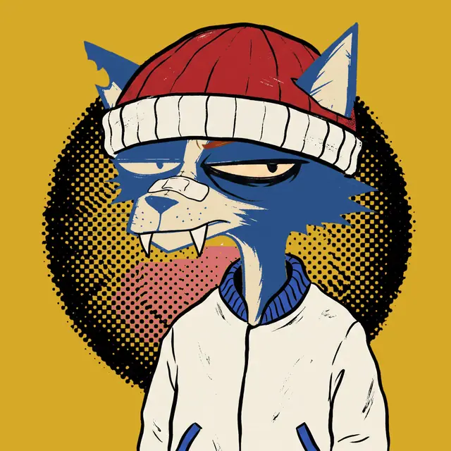 Broker #0697, a screenprinted alley cat.