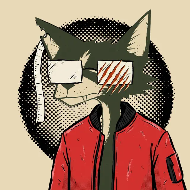 Broker #0007, a screenprinted alley cat.