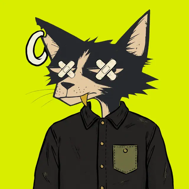 Broker #0703, a screenprinted alley cat.
