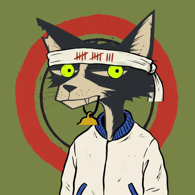 Broker #0717, a screenprinted alley cat.