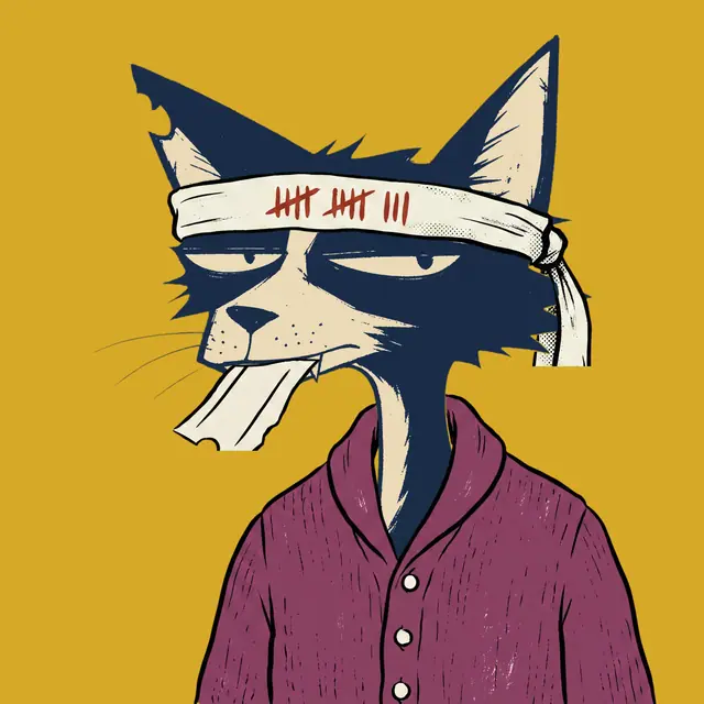 Broker #0072, a screenprinted alley cat.