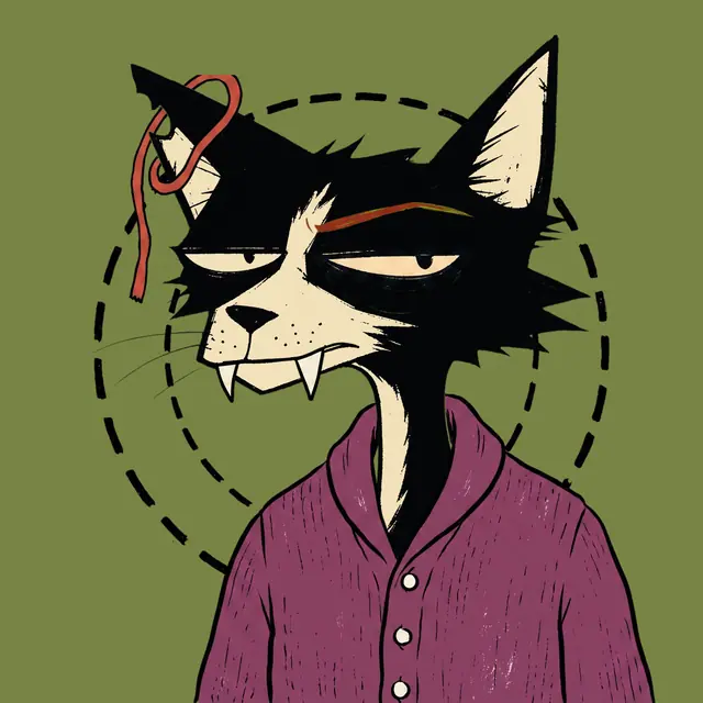 Broker #0720, a screenprinted alley cat.