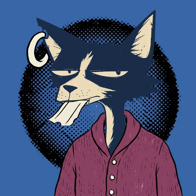 Broker #0723, a screenprinted alley cat.