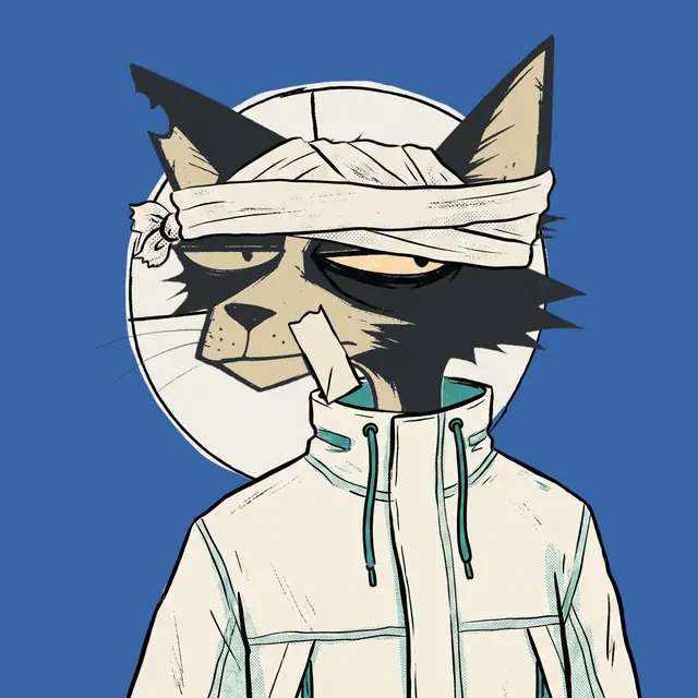 Broker #0724, a screenprinted alley cat.