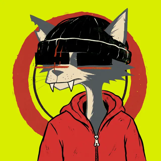 Broker #0725, a screenprinted alley cat.