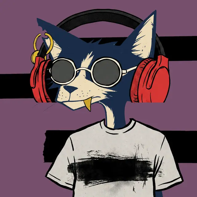 Broker #0073, a screenprinted alley cat.
