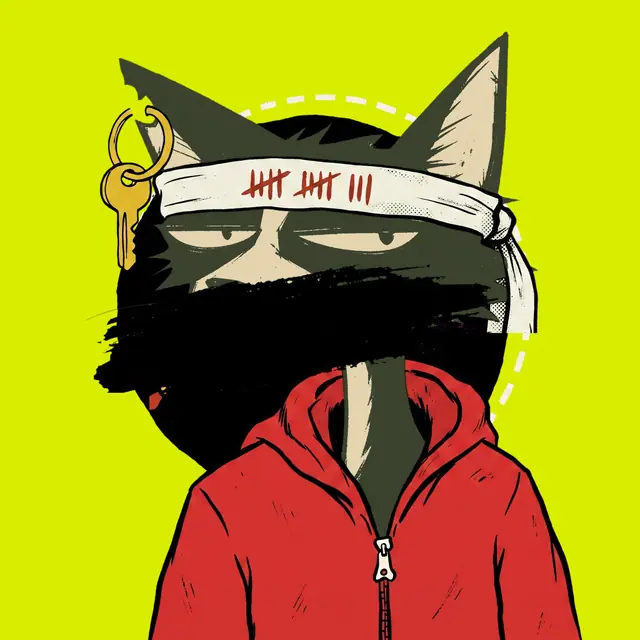 Broker #0734, a screenprinted alley cat.