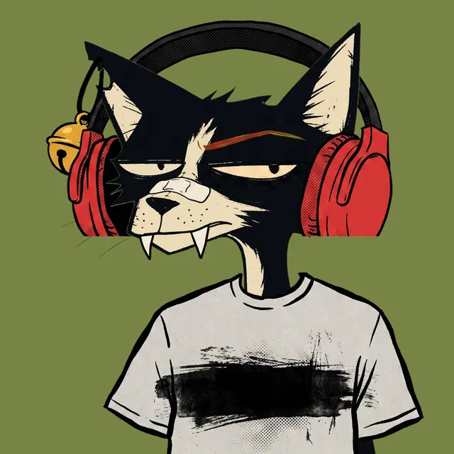Broker #0735, a screenprinted alley cat.