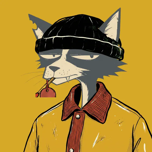 Broker #0736, a screenprinted alley cat.