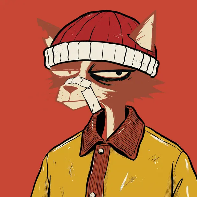 Broker #0739, a screenprinted alley cat.