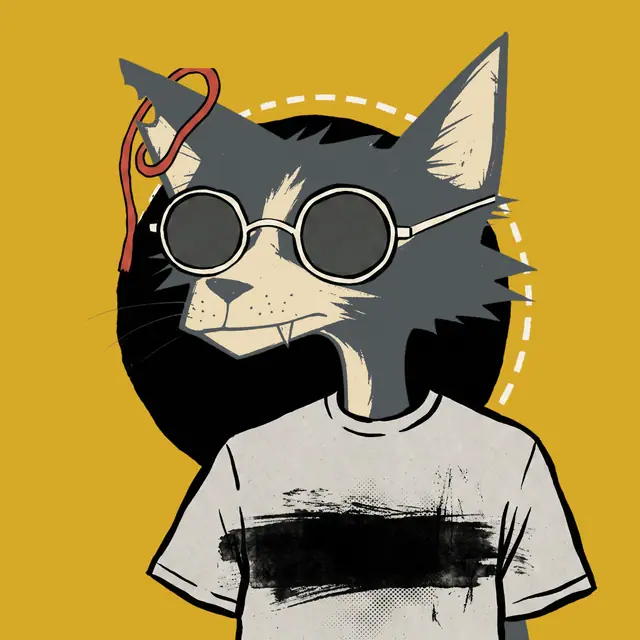 Broker #0074, a screenprinted alley cat.